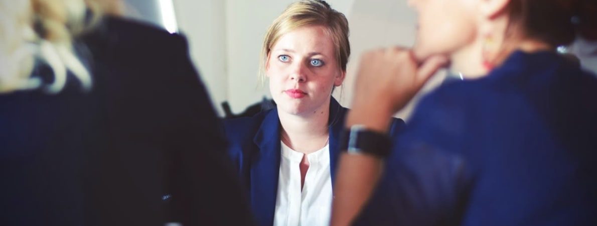 Woman at an interview