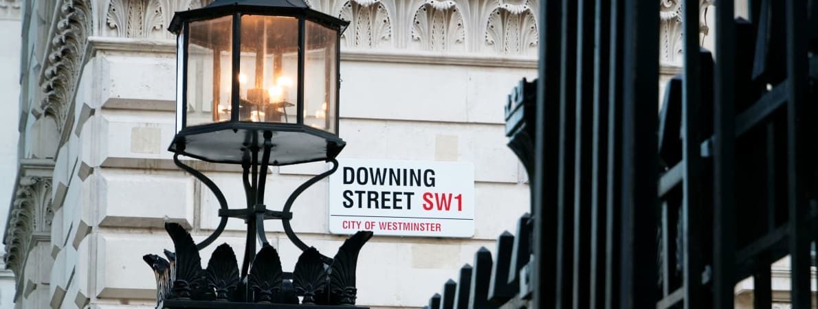 Photo of Downing Street sign