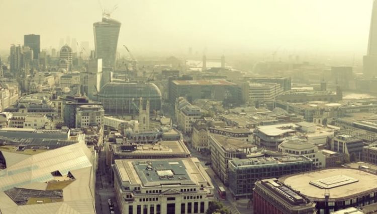Skyline shot of London