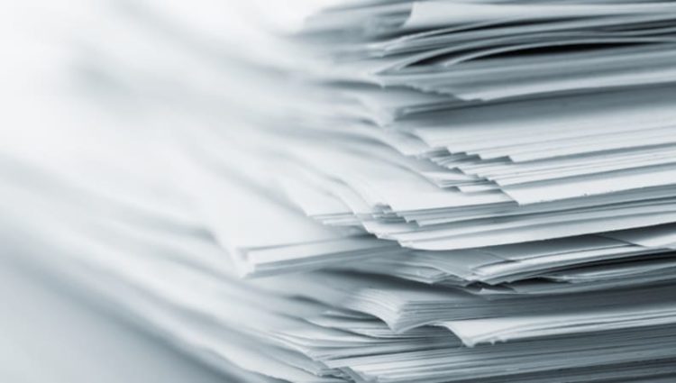 Photo of stack of papers