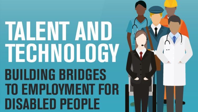 Talent and Technology report cover showing graphic of people in work attire
